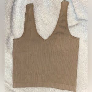 Tan Rue21 cropped tank